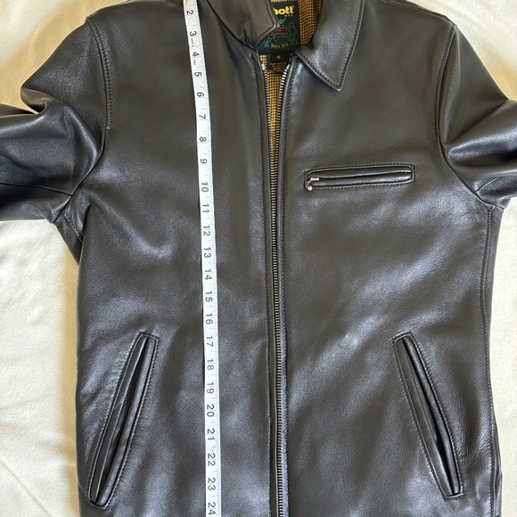 Schott NYC lambskin jacket, style 246, black, Size S - Picture 10 of 13